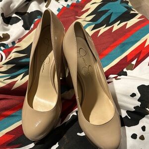 Jessica Simpson Cream Stiletto Heels Classic Pumps